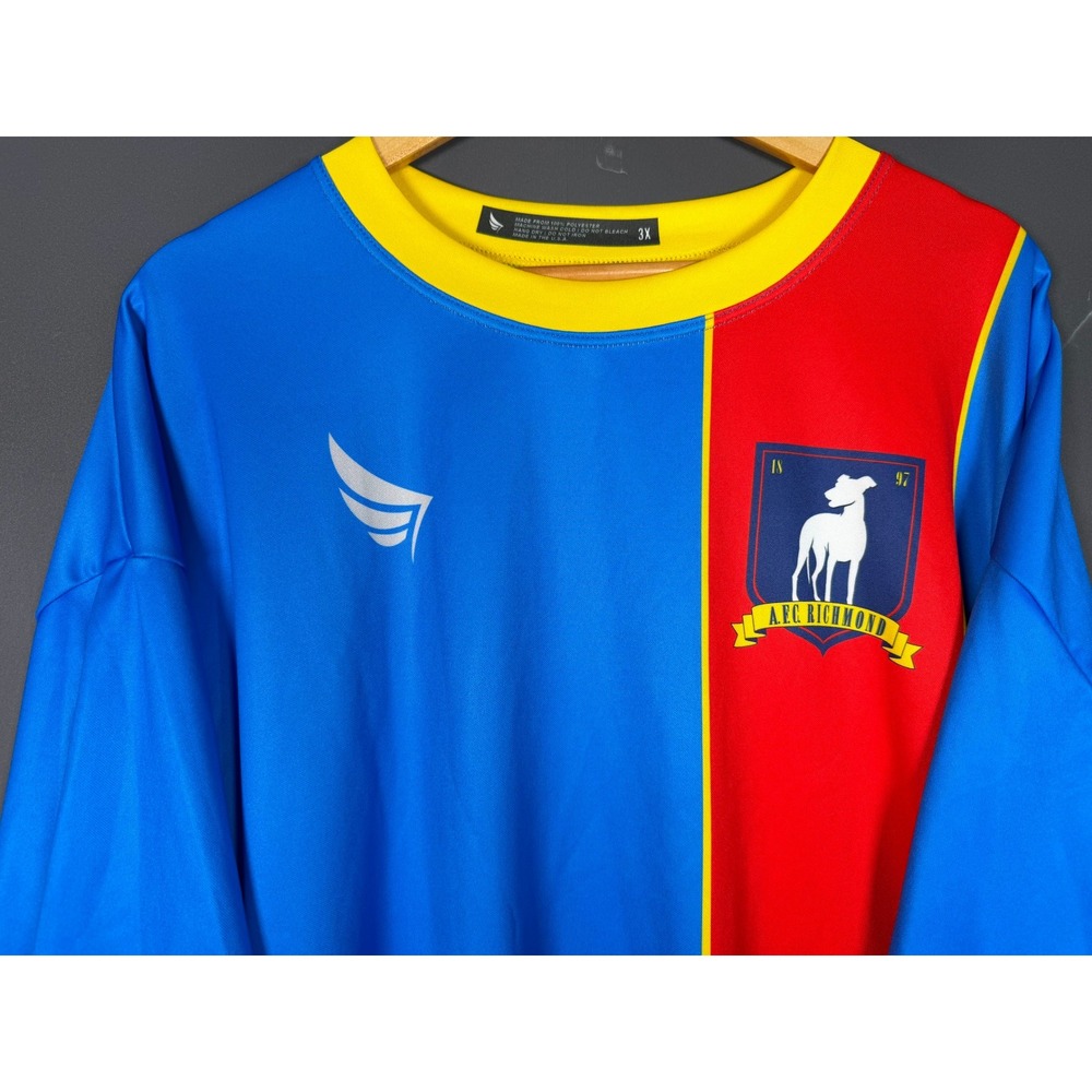 Ted Lasso AFC Richmond Roy Kent 6 Soccer Jersey Blue Red Yellow Mens 3XL